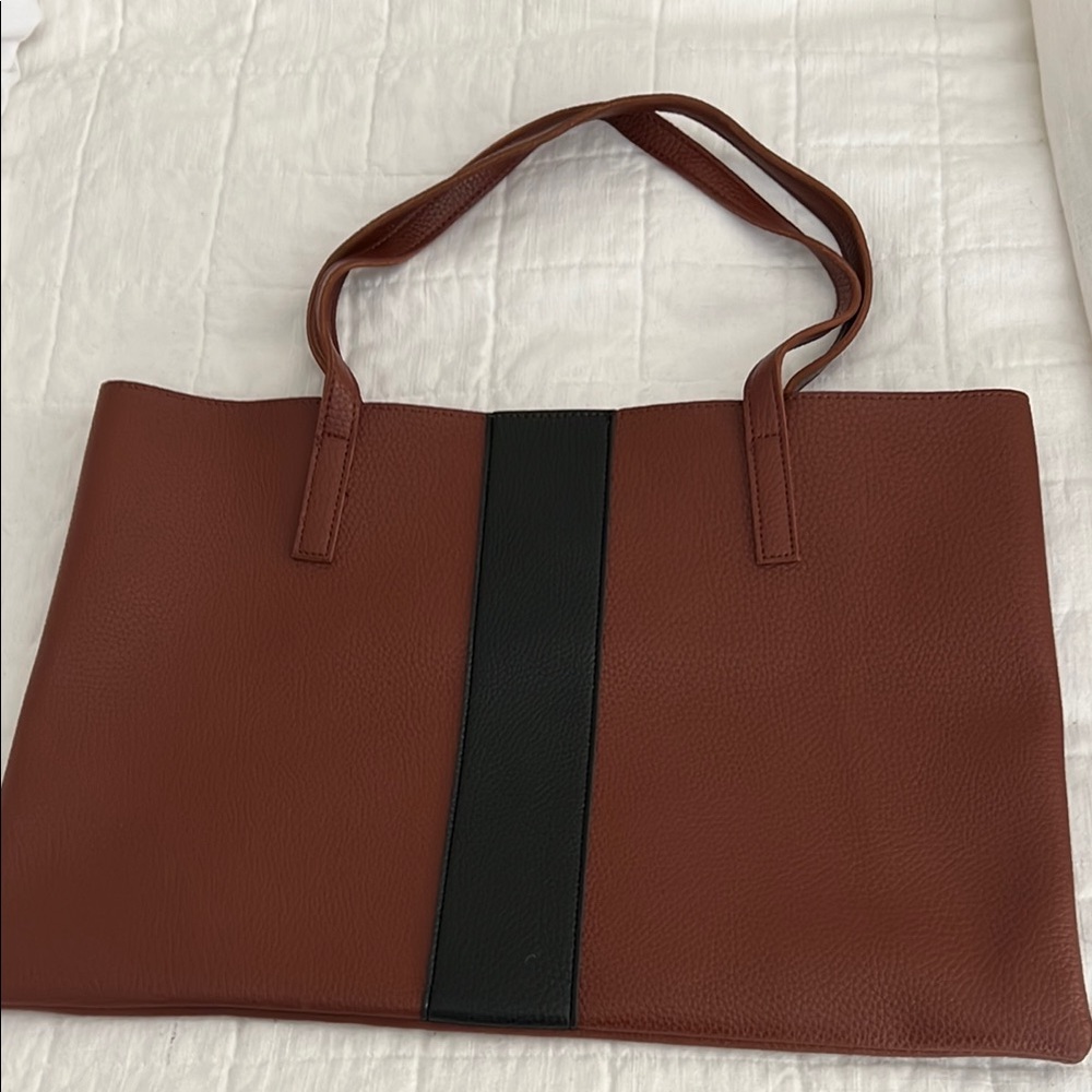 NWOT Vince Camuto Brown and Black Modern Tote